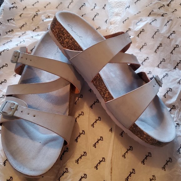 Ash Blue slide on sandal - Picture 2 of 6